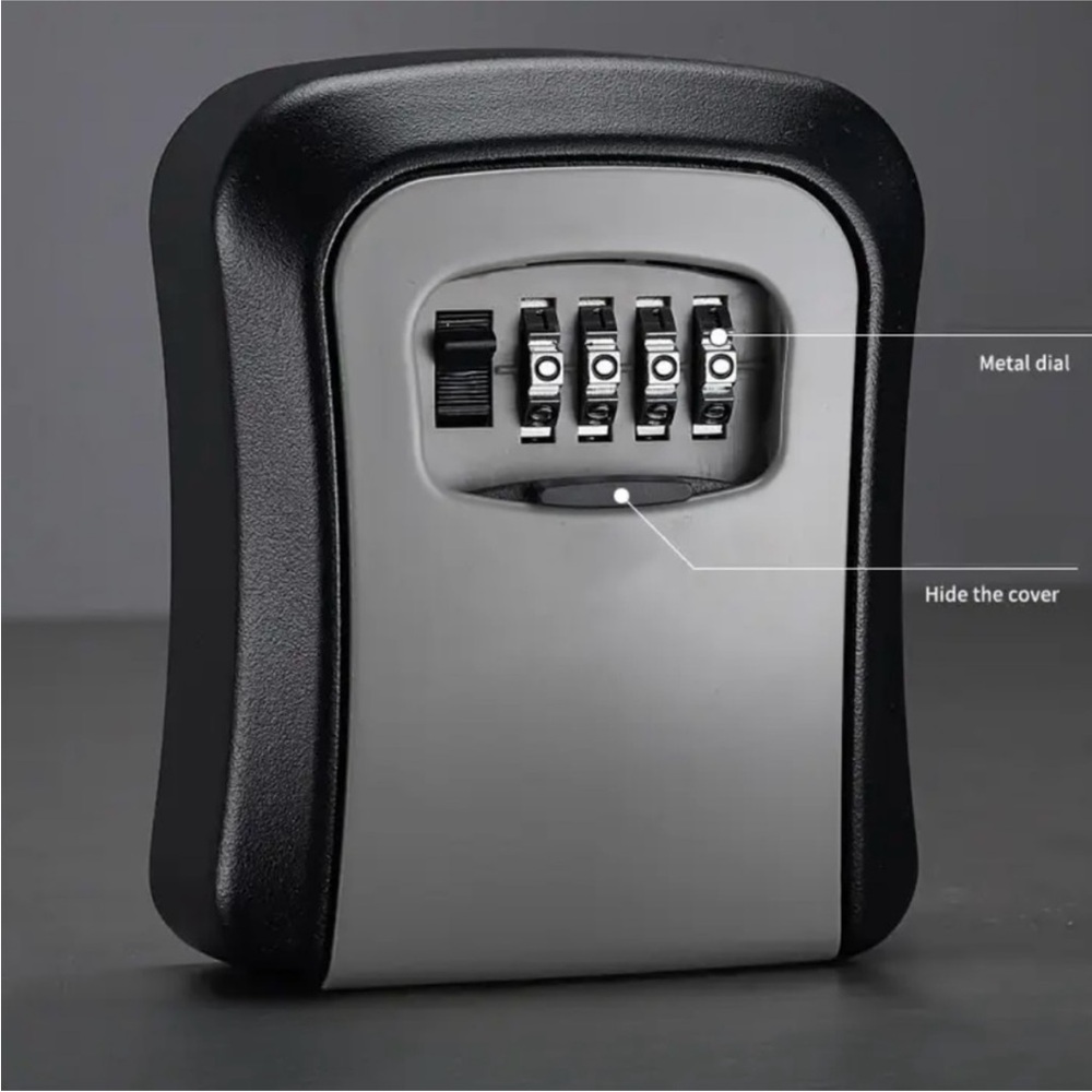 Source Unknown Black and Gray Office Key Safe with Modern Design